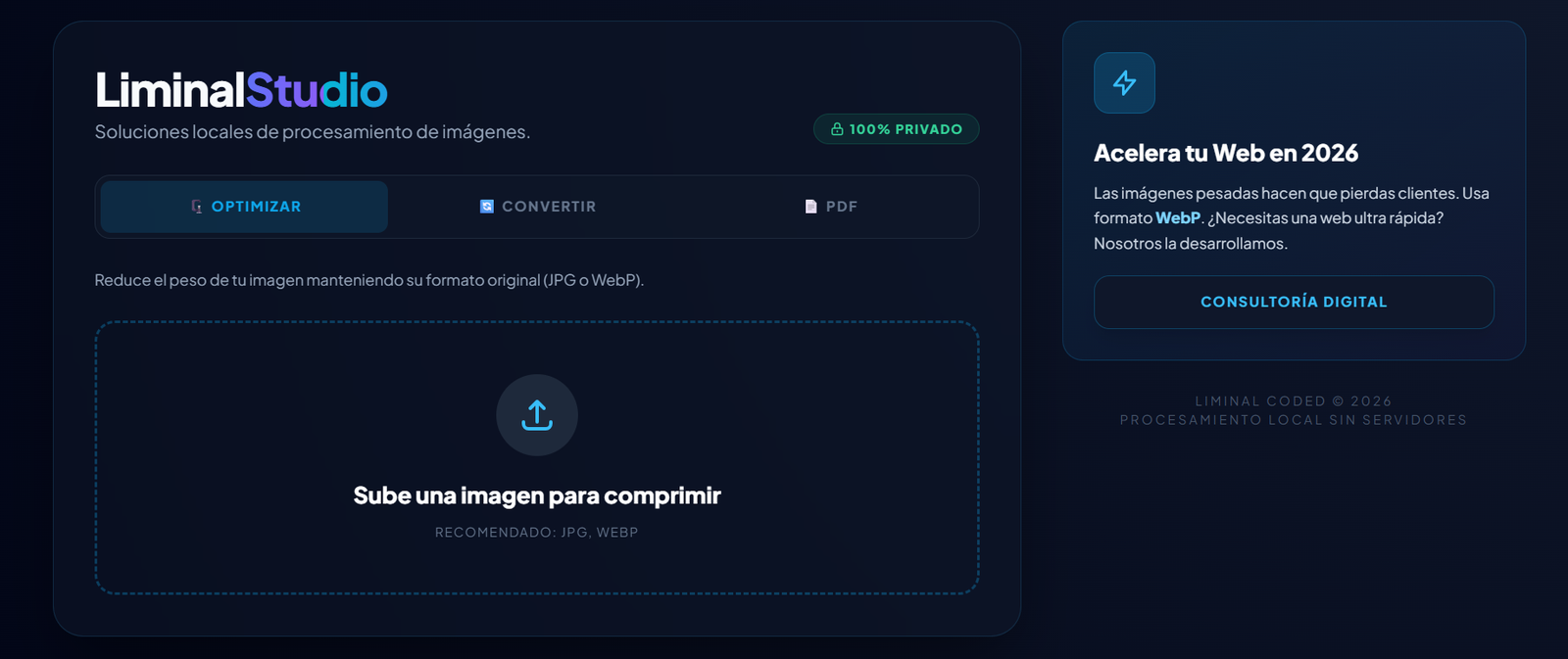 Liminal Studio – Optimizador de Imágenes